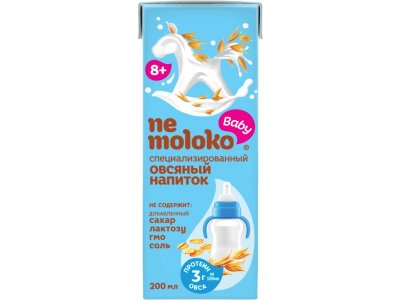 Напиток Nemoloko овсяный детский 200 мл 1-00321285_2