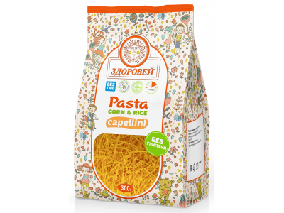 Макаронные изделия Здоровей Pasta Capellini кукурузно-рисовые 300 г 1-00370027_1