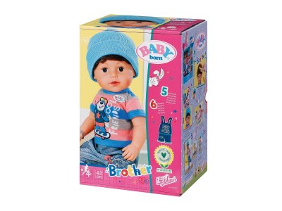 Кукла интерактивная Zapf Baby born Братик с аксессуарами, 43 см 1-00405395_7