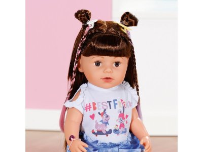 Кукла интерактивная Zapf Baby born Сестричка Брюнетка аксессуарами, 43 см 1-00405396_3