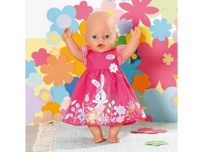 Одежда для куклы Zapf Baby born Платье с цветами для кукол 43 см, вешалка 1-00405414_7