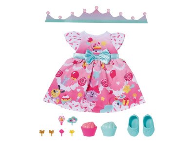 Одежда для куклы Zapf Baby born Платье Праздничное для кукол 43 см, коробка 1-00405415_1
