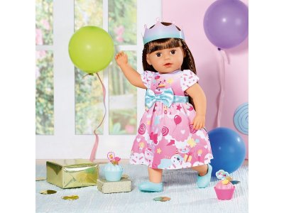 Одежда для куклы Zapf Baby born Платье Праздничное для кукол 43 см, коробка 1-00405415_7
