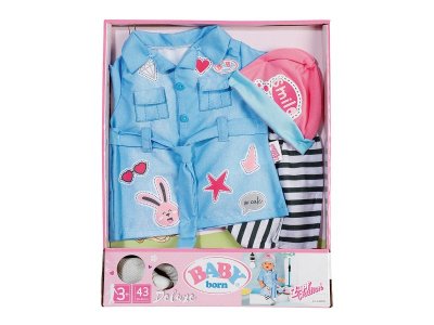 Одежда для куклы Zapf Baby born Набор Джинсовый для кукол 43 см, коробка 1-00405422_9