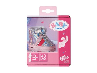 Обувь для куклы Zapf Baby born Серебряные кеды для кукол 43 см, коробка 1-00405427_5