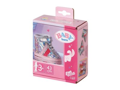 Обувь для куклы Zapf Baby born Серебряные кеды для кукол 43 см, коробка 1-00405427_6