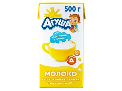 Молоко Агуша детское 3,2% 500 г 1-00000286_1