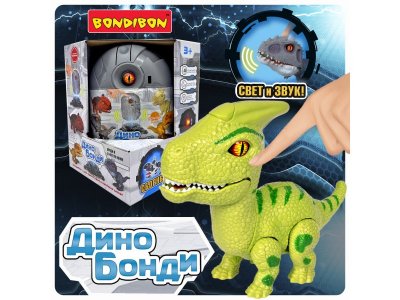 Сборный динозавр Bondibon Дино Бонди Паразауролоф, свет/звук 1-00405792_1