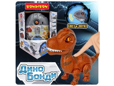 Сборный динозавр Bondibon Дино Бонди Брахиозавр, свет/звук 1-00405795_1