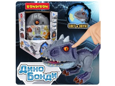 Сборный динозавр Bondibon Дино Бонди Тираннозавр, свет/звук 1-00405796_1