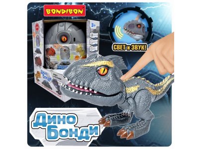 Сборный динозавр Bondibon Дино Бонди Индораптор, свет/звук 1-00405799_1