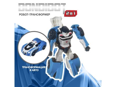 Трансформер 2в1 Bondibon Bondibot робот-полицейская машина 1-00405803_8