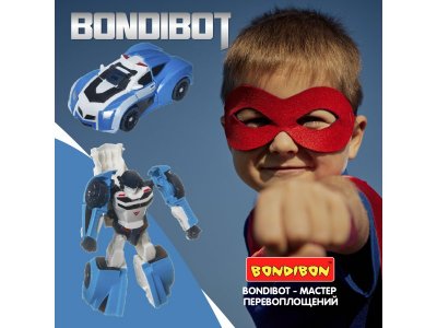 Трансформер 2в1 Bondibon Bondibot робот-полицейская машина 1-00405803_13