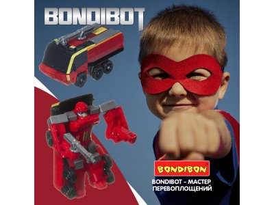 Трансформер 2в1 Bondibon Bondibot робот-пожарная машина 1-00405805_13