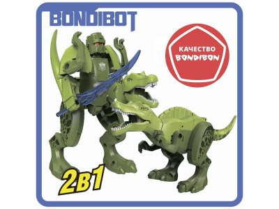 Трансформер 2в1 Bondibon Bondibot робот-динозавр велоцираптор 1-00405817_11