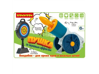 Набор игровой Bondibon Пушка, 3 снаряда, мишень, звуковые эффекты 1-00405823_10