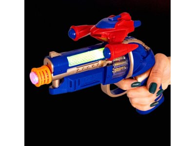 Пистолет Bondibon Фантастика, стреляет дисками, свет/звук, подвижные детали 1-00405824_9