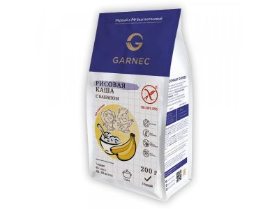 Каша рисовая Garnec без глютена с бананом 200 г 1-00406367_1