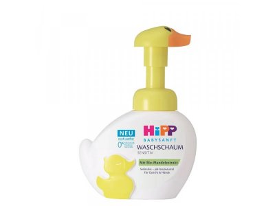 Пенка моющая для лица и рук Hipp Babysanft Уточка для чувствительной кожи, с дозатором, 250 мл 1-00406606_1