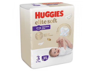 Подгузники-трусики Huggies Elite Soft 3 6-11кг, 25 шт. 1-00191173_5