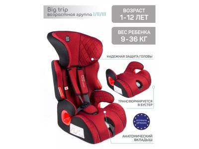 Автокресло Amarobaby Big trip, 9-36 кг, 1-12 лет, гр. 1/2/3 1-00407429_2