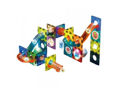 Конструктор магнитный Maya Toys Лабиринт со светом, 49 деталей 100407909