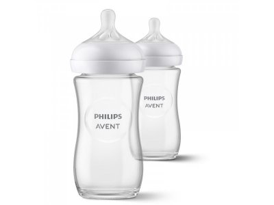 Бутылочка Philips Avent серии Natural Response, стекло, 1 мес+, 240 мл, 2 шт. 1-00408749_1