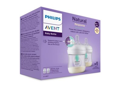 Бутылочка Philips Avent серии Natural Response с клапаном AirFree, 0 мес+, 125 мл, 2 шт. 1-00408751_7