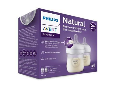 Бутылочка Philips Avent серии Natural Response, 0 мес+, 125 мл, 2 шт. 1-00408754_4