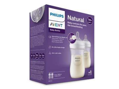 Бутылочка Philips Avent серии Natural Response, 1 мес+, 260 мл, 2 шт. 1-00408756_6