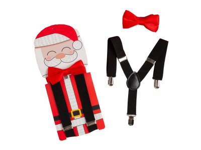 Набор детский Kaftan Дед Мороз подтяжки и галстук-бабочка 1-00408731_1