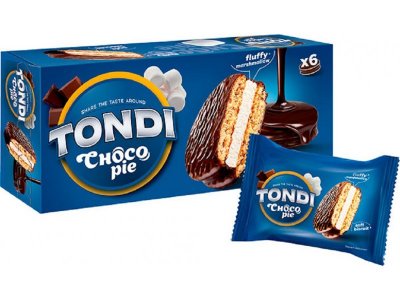 Бисквит с маршмеллоу Tondi Choco Pie в шоколадной глазури 180 г 1-00410229_1