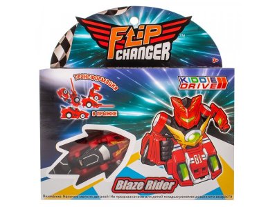 Набор игровой KiddieDrive Машинка-трансформер Flip Changer Blaze Rider 1-00411095_1