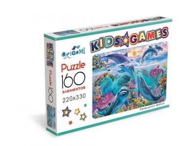 Пазл Origami Kids Games. Дельфины 160 элем. 1-00411190_1