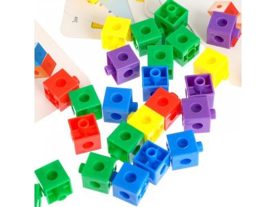 Набор обучающий  IQ-Zabiaka Кубики-конструктор: Логика и внимание, с заданиями, 50 кубиков 1-00411371_3