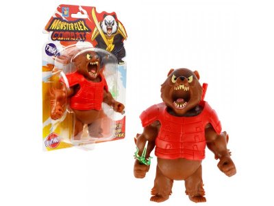 Фигурка тянущаяся 1Toy Monster Flex Combat Воин Медведь с кинжалом 15 см 1-00412464_1