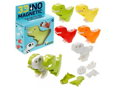 Фигурка сборная 1Toy 3Dino Magnetic Тираннозавр с магнитом 1-00412472_1