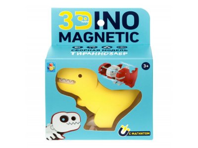 Фигурка сборная 1Toy 3Dino Magnetic Тираннозавр с магнитом 1-00412472_6