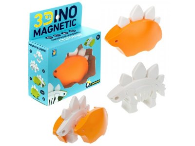 Фигурка сборная 1Toy 3Dino Magnetic Стегозавр с магнитом 1-00412473_3