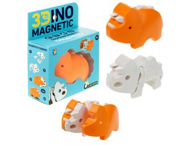 Фигурка сборная 1Toy 3Dino Magnetic Трицератопс с магнитом 1-00412474_10