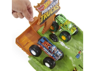 Автотрек Hot Wheels Гонка разрушителей, с 2 машинками Монстр Трак серия Monster Trucks 1:64 1-00412776_7