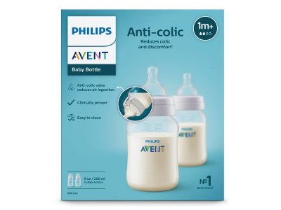 Бутылочка Philips Anti-colic, 1 мес.+, 260 мл, 2 шт. 1-00412950_5