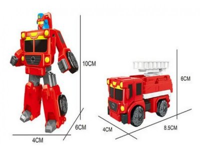 Робот-трансформер 1Toy Тракботы Пожарный автоподъемник 10 см 1-00414812_1