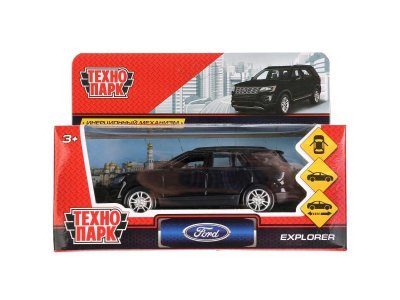 Машина Технопарк Ford Explorer, двери, багаж, инерц, металл 12 см 1-00415831_1