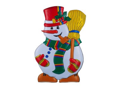 Панно Snowmen Снеговик большой с трубкой 83*50 1-00416489_1