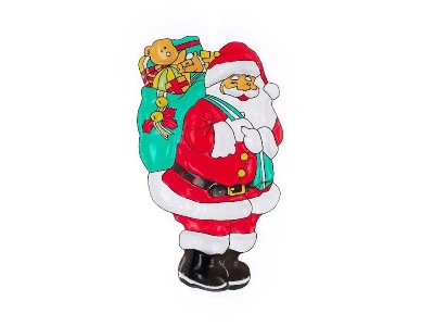 Панно Snowmen Дед Мороз с мешком подарков 81*52 см 1-00416504_1