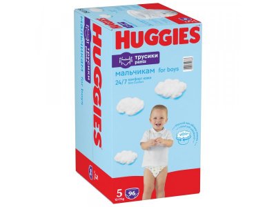 Подгузники-трусики для мальчиков Huggies 5 12-17 кг, 96 шт. 1-00228103_2