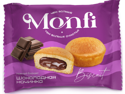 Печенье бисквитное Monfi Torty с шоколадной начинкой 27 г 1-00417387_2