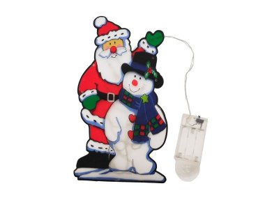 Фигура светящаяся Devilon на окно/стену, Ёлка, Дед мороз и Олень, Дед мороз и Снеговик 1-00417411_2