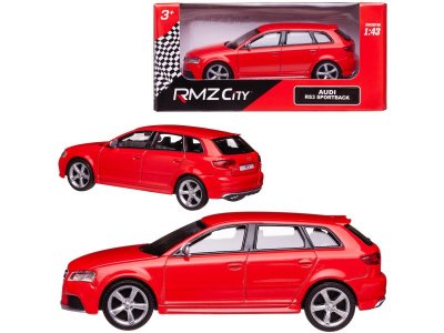 Машина RMZ City 4" Audi RS3 Sportback, без механизмов, металл 1:43 1-00417553_1